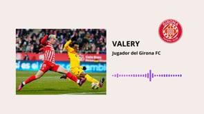 Valery Fernández rep elogis del seu entrenador Míchel Sánchez