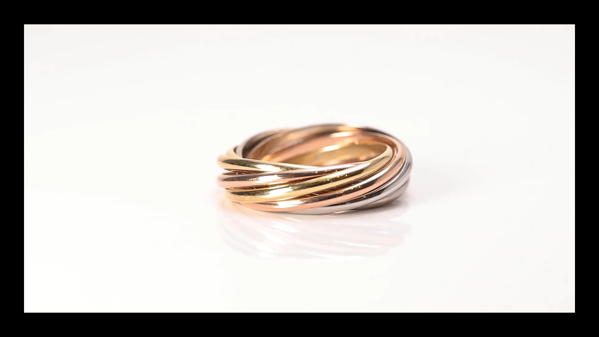 Vintage Cartier 'Trinity' Seven Band Ring, c.1990s