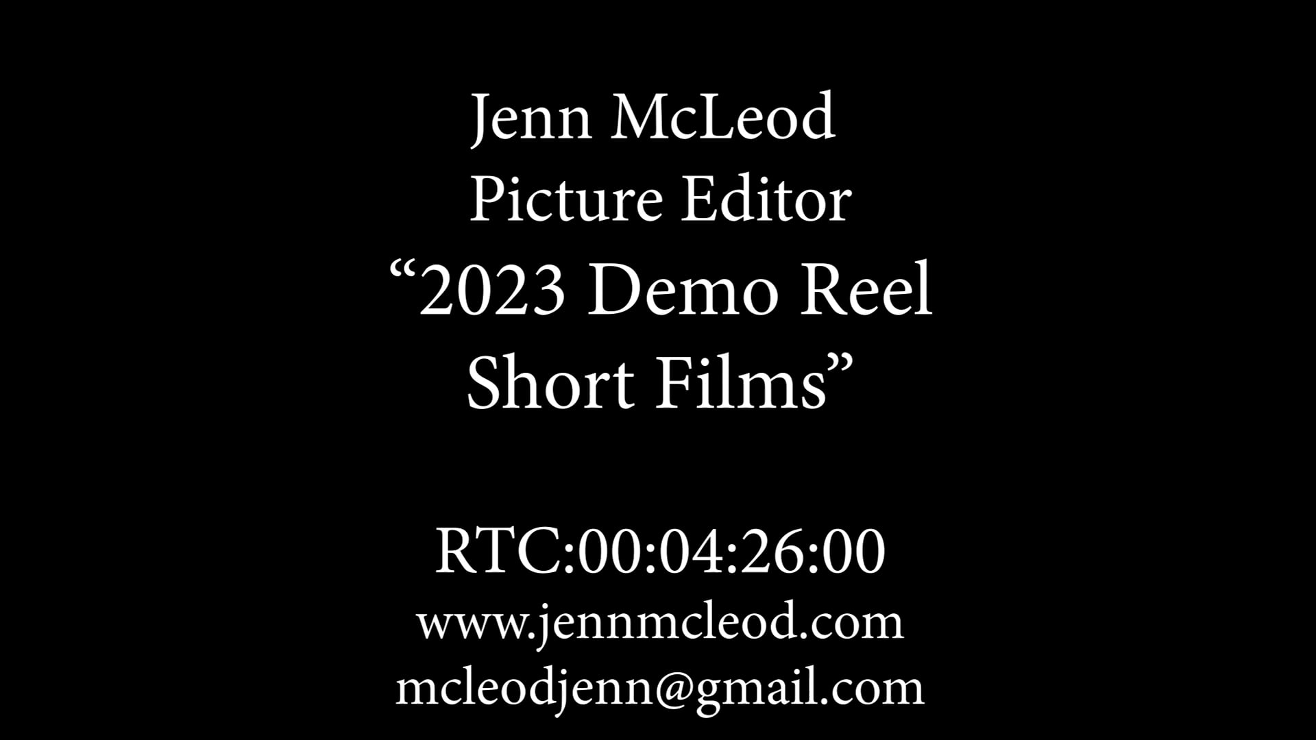 Jenn 2023 Demo short films
