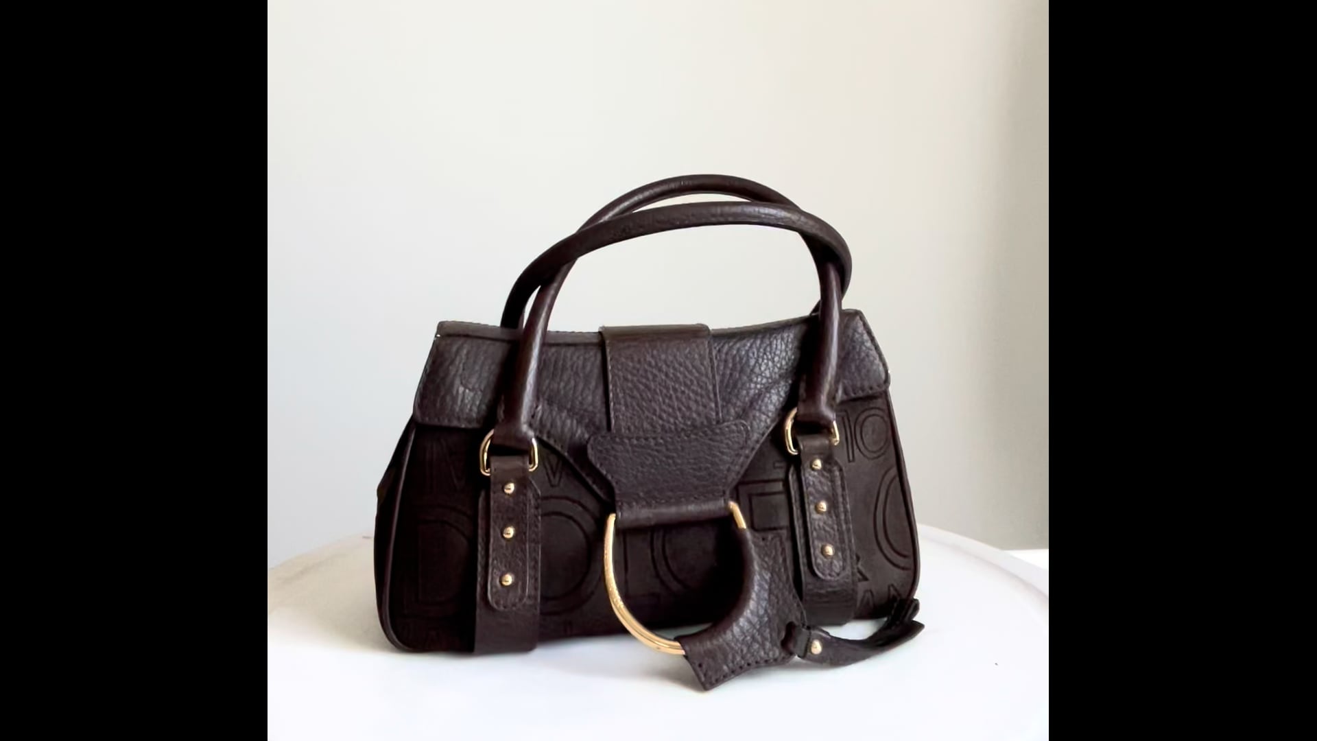 Dolce and Gabbana Bag D-Ring Flap Bag Leather Satchel Logo
