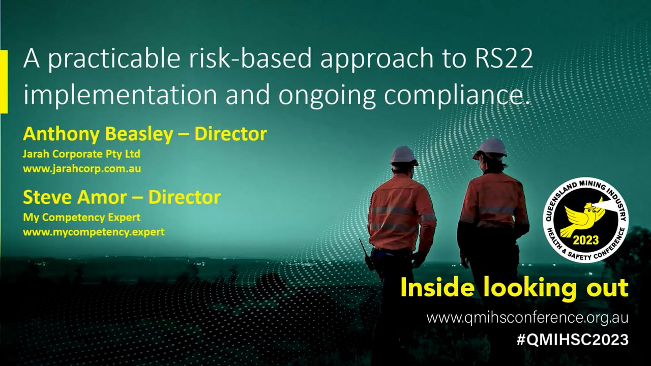 Beasley/Amor - A practicable risk-based approach to RS22 implementation and ongoing compliance
