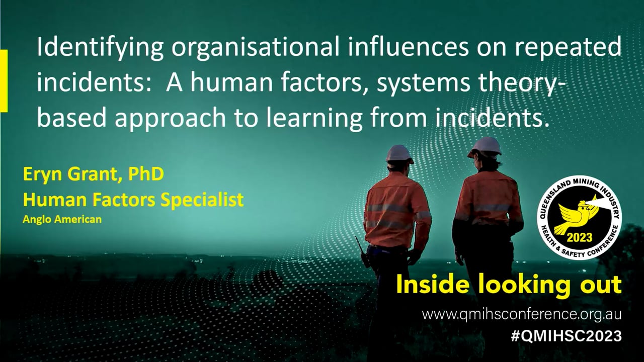 Grant - Identifying organisational influences on repeated Incidents: A human factors, systems theory-based approach to learning from incidents