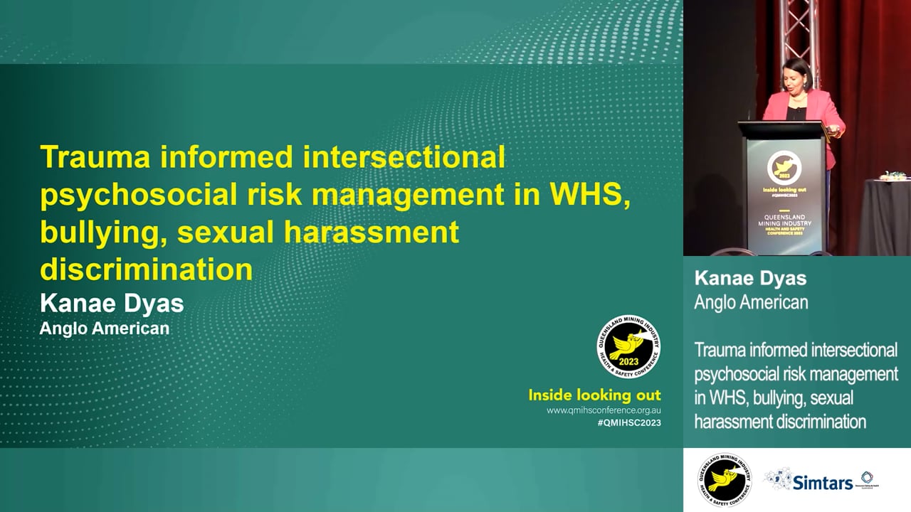 Dyas - Trauma informed intersectional psychosocial risk management in WHS, bullying, sexual harassment discrimination