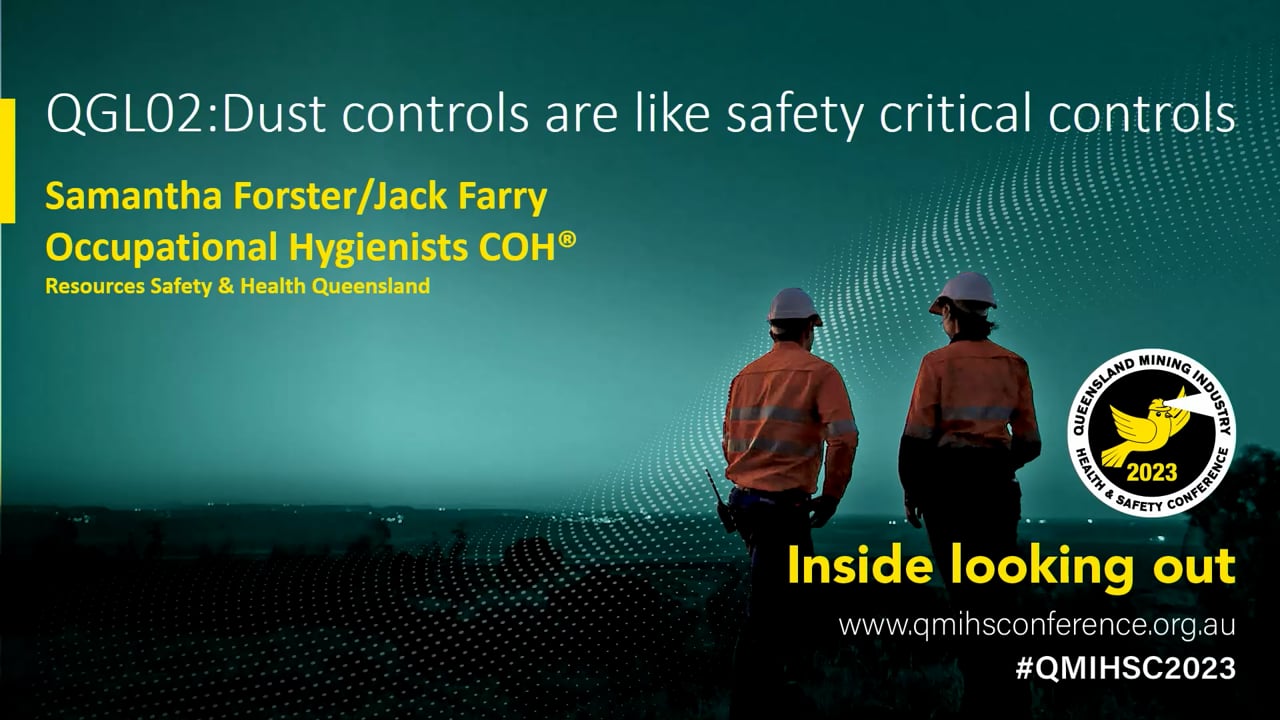 Forster - QGL02 - Dust controls are like safety critical controls