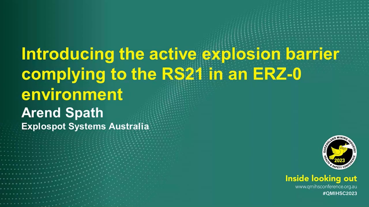 Spath - Introducing the active explosion barrier complying to the RS21 in an ERZ-0 environment