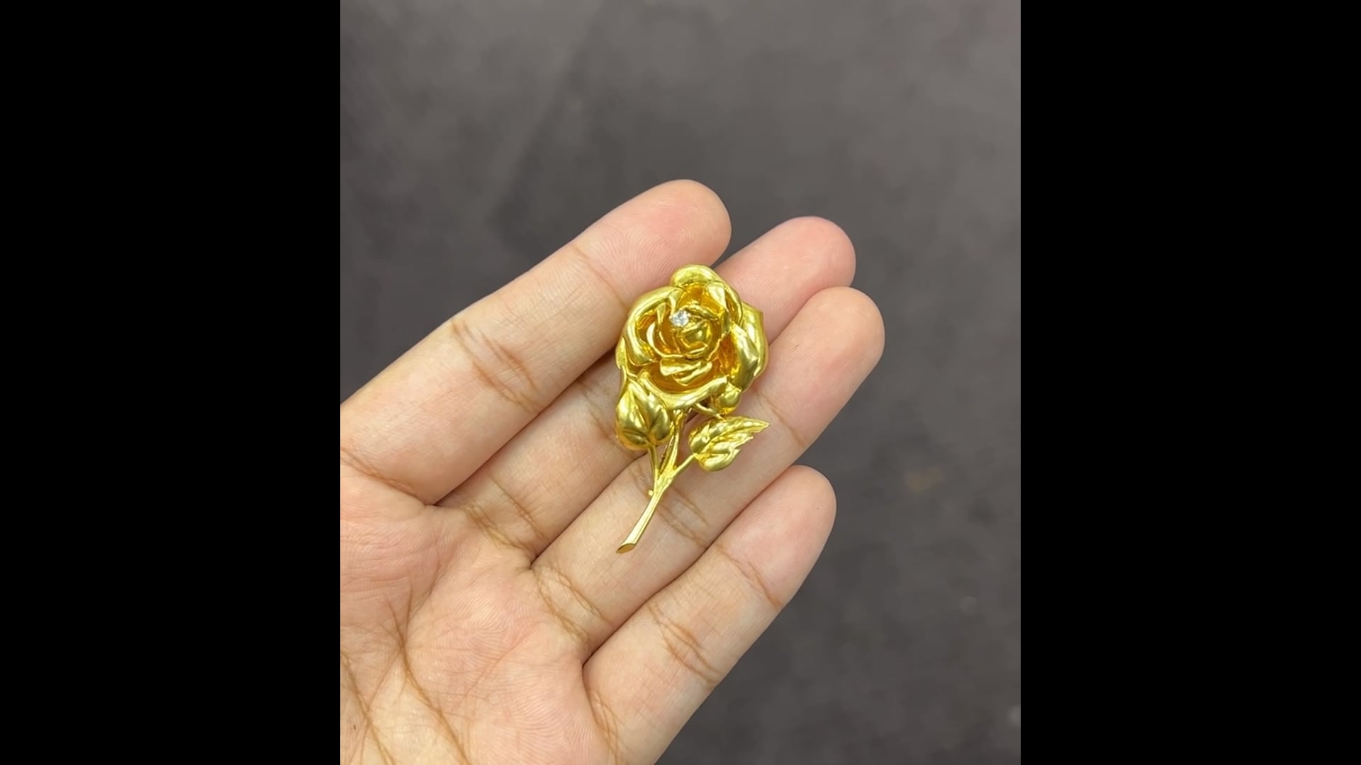 Broche En Or Rose 18 Carats - Poids 14g | Neuf Avec étiquettes Bijou Précieux