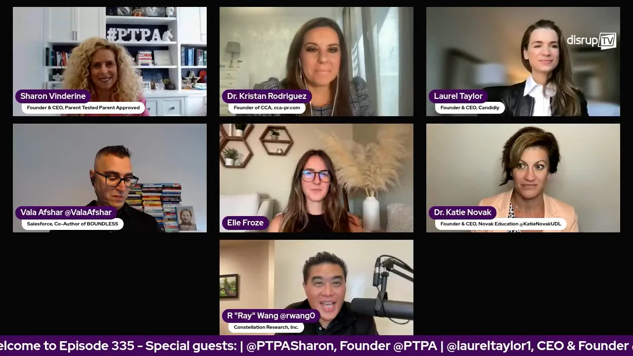 DisrupTV 335, Sharon Vinderine Laurel Taylor Katie Novak Kristan ...