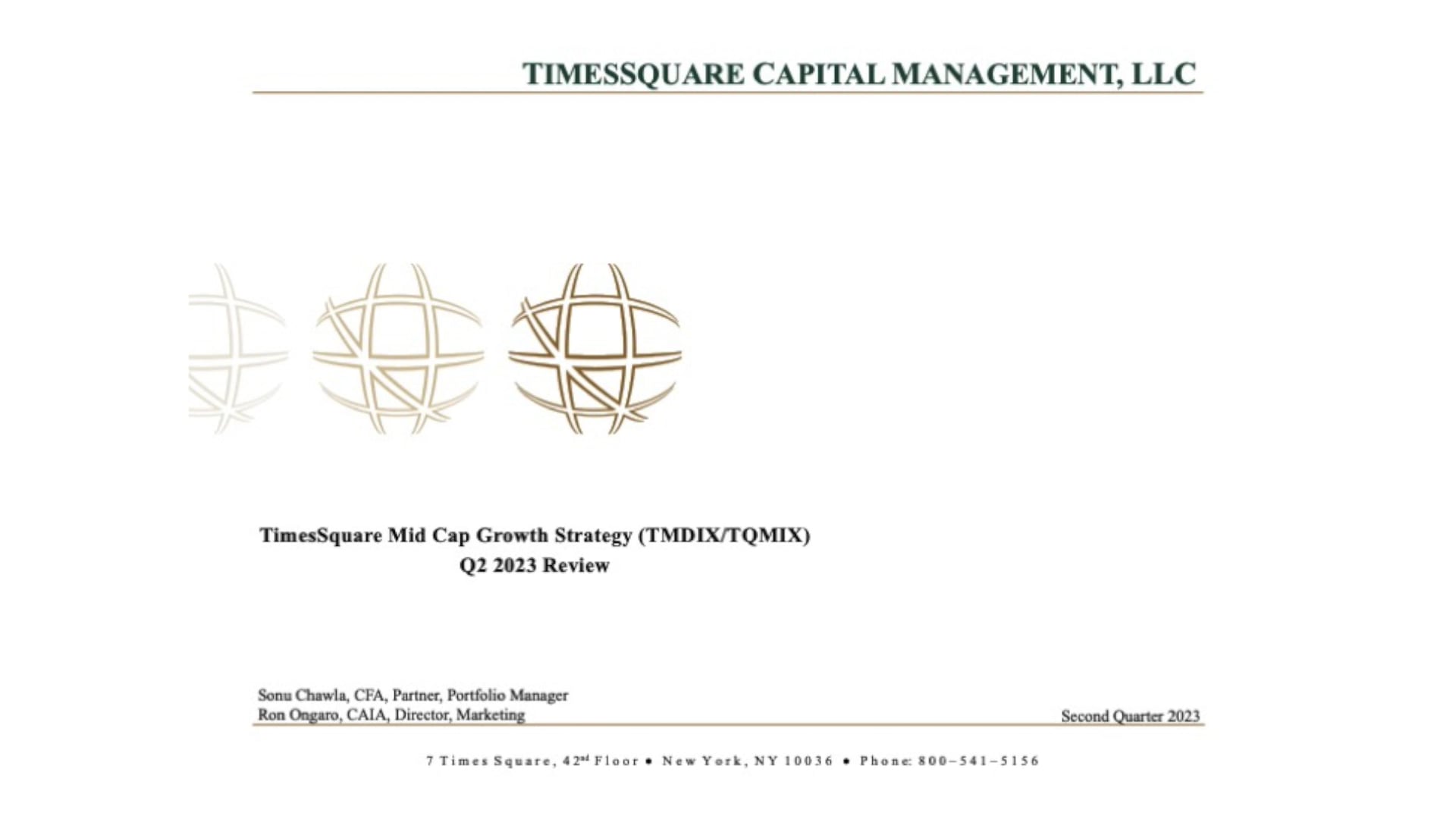 Mid Cap Growth 2Q Review (Webcast 2023) - TimesSquare Capital ...