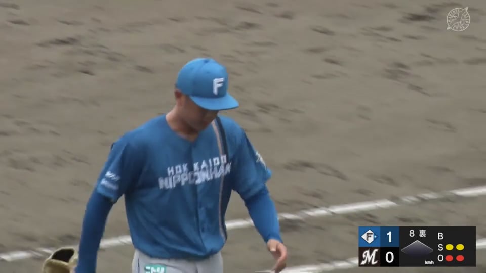 【ファーム】右腕が唸る!! ファイターズ・松本遼大 1イニングを3者連続三振に抑える!!  2023年9月9日 千葉ロッテマリーンズ 対 北海道日本ハムファイターズ