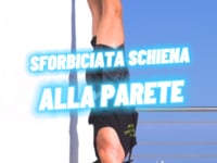 Sforbiciata schiena alla parete 