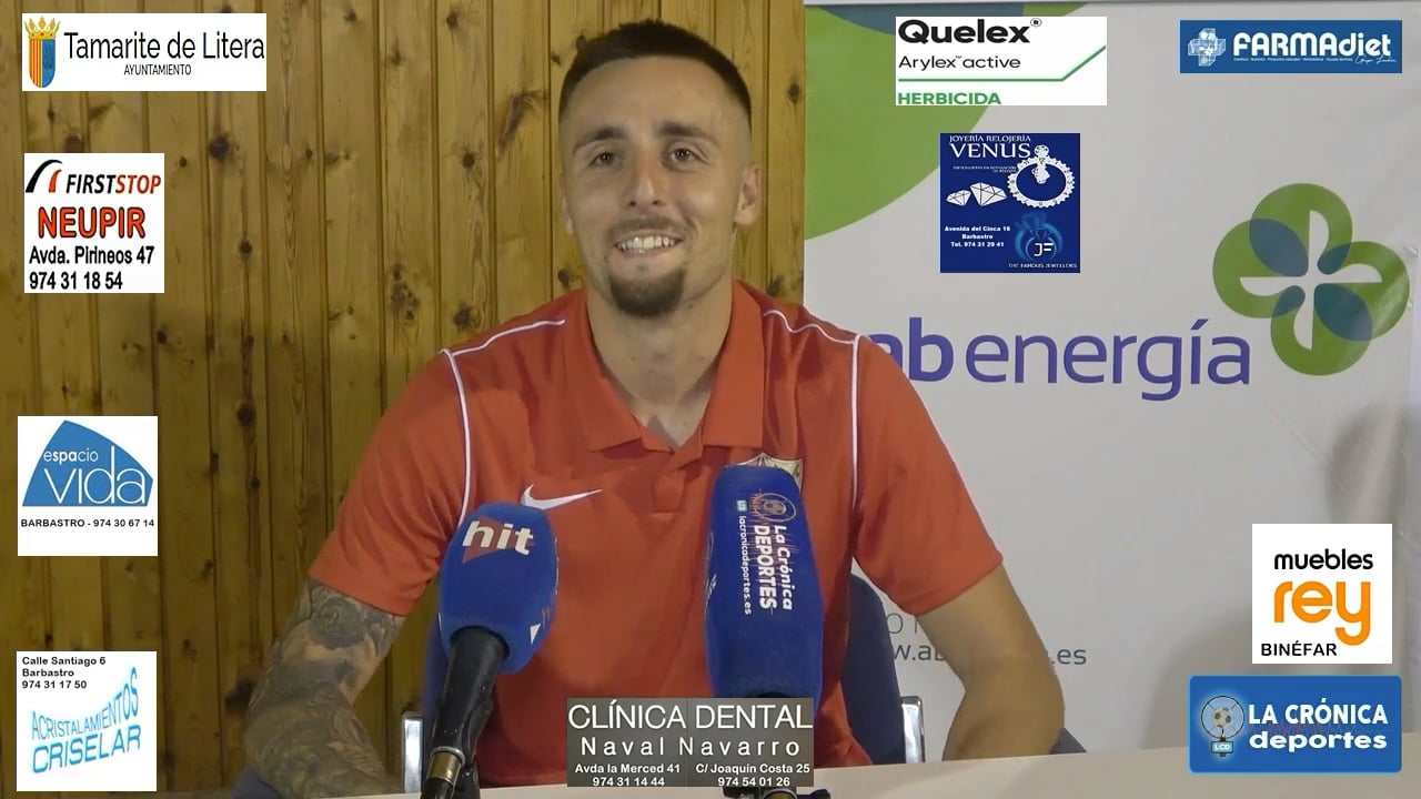 CARLOS GASCÓ (Jugador Barbastro) UD Barbastro 0-0 UD Logroñés / Jor. 2 - Segunda Rfef - Gr 2