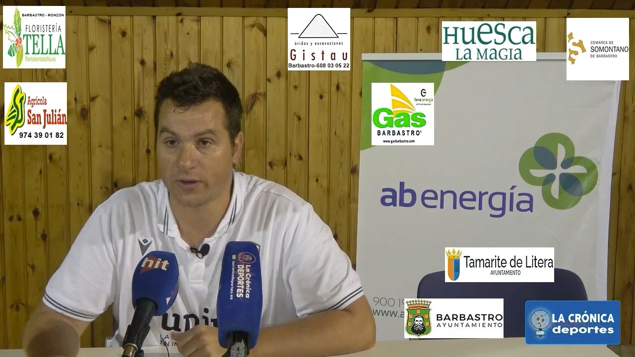 DIEGO MARTÍNEZ (Entrenador UD Logroñés) UD Barbastro 0-0 UD Logroñés / Jor. 2 - Segunda Rfef - Gr 2