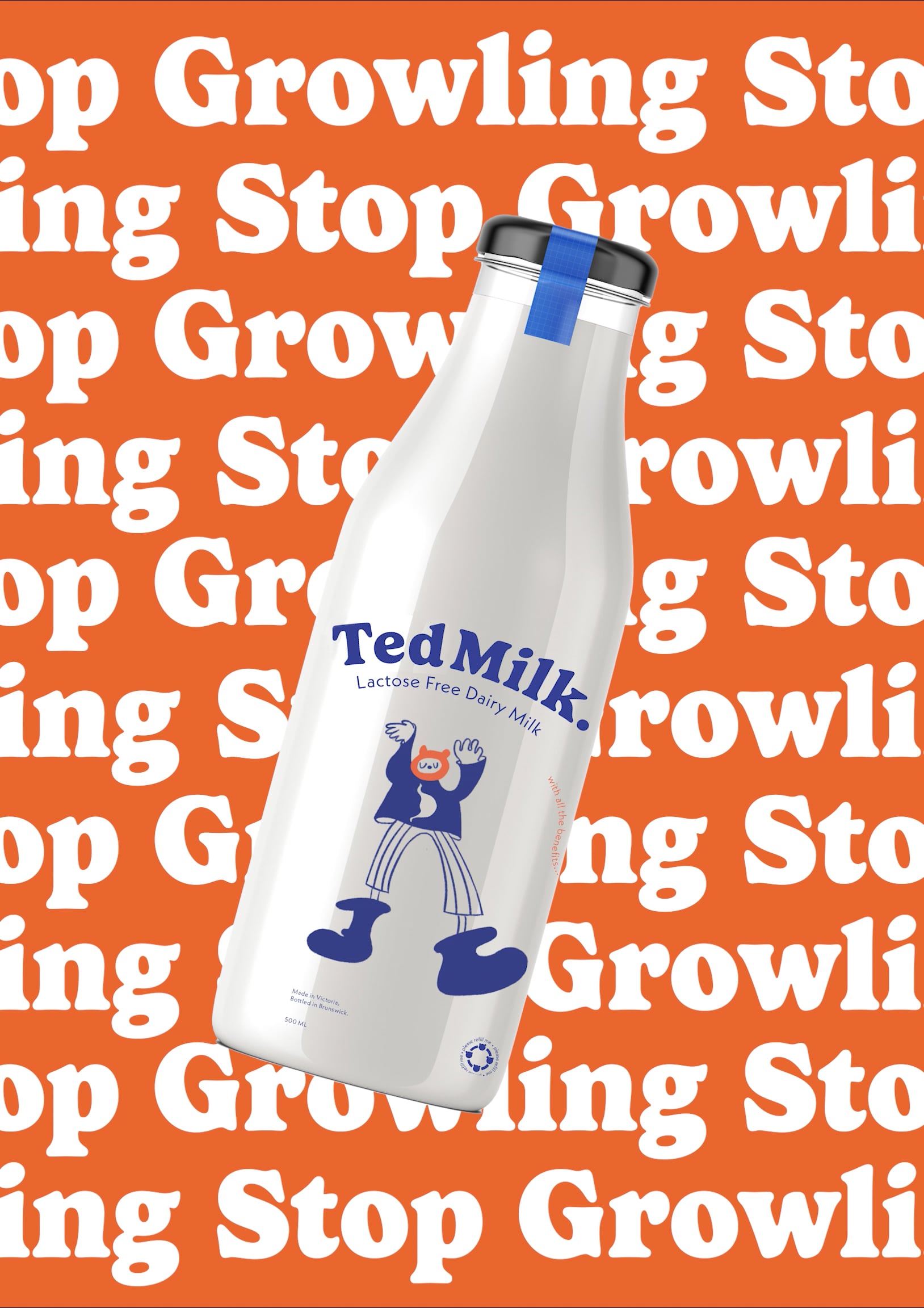 Ted Milk Animated Poster Orange