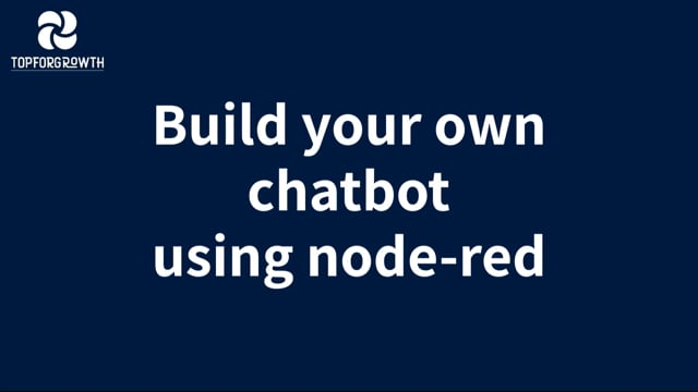 Ignacio Sierra Ruiz, Build your own chatbot using node-red