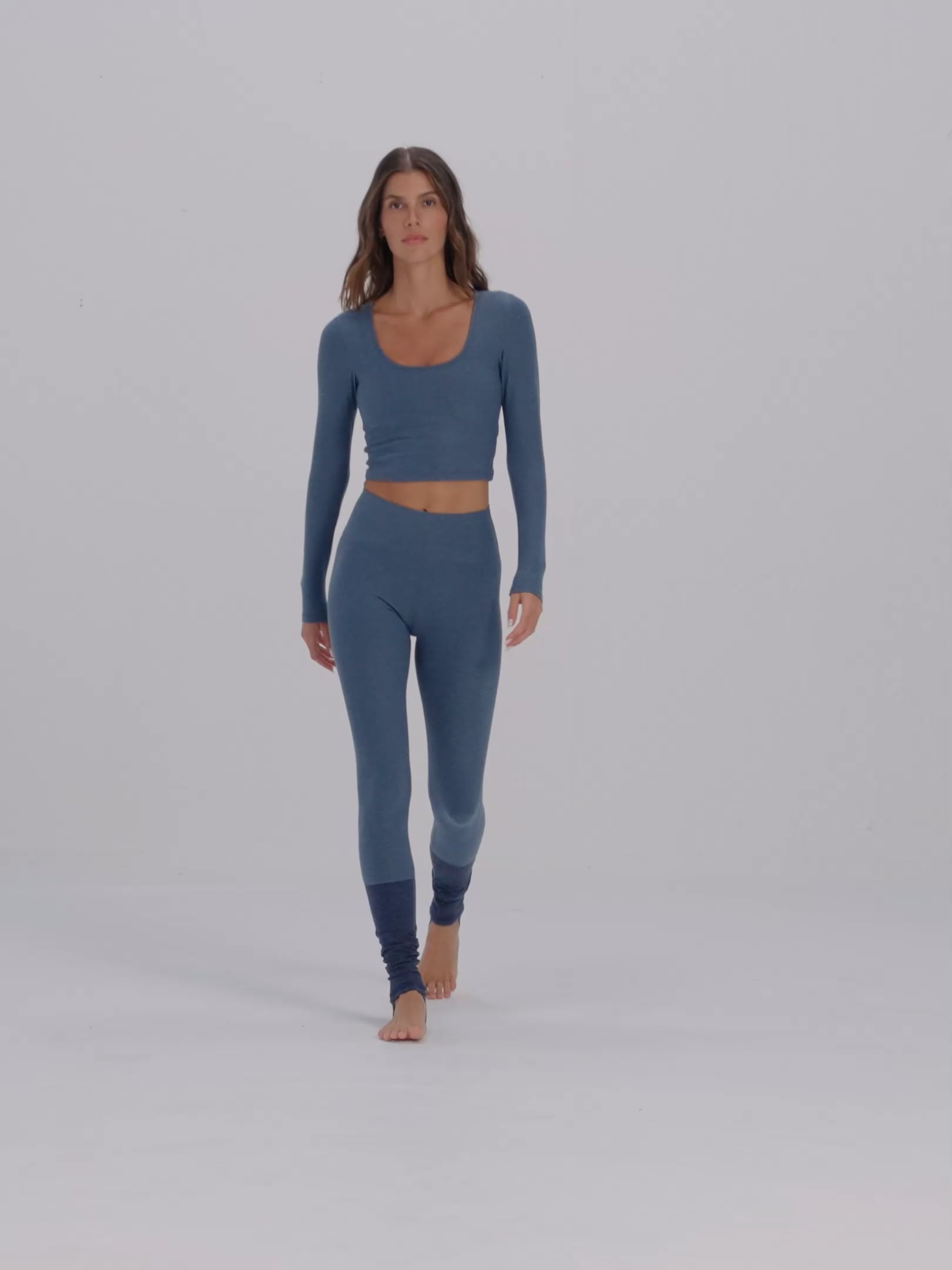 טייץ בגזרה גבוהה עם רגליות מבד ilios