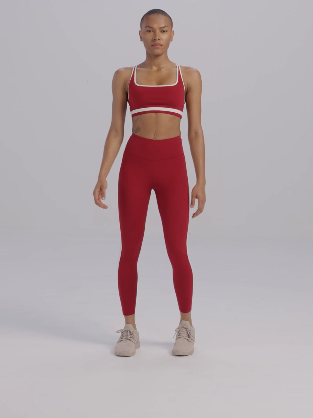 טייץ פסים squat proof באורך ”25 מבד nero
