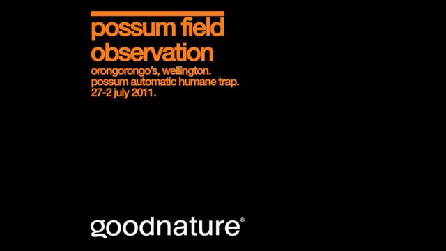 Goodnature Automatic Humane Possum Trap On Vimeo