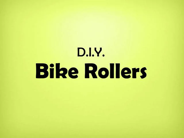 Diy bike roller online trainer