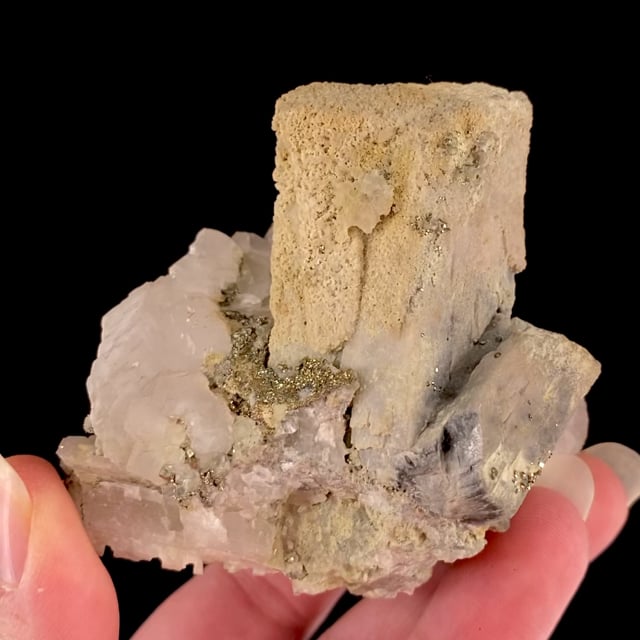 Ilvaite with Calcite and Pyrite