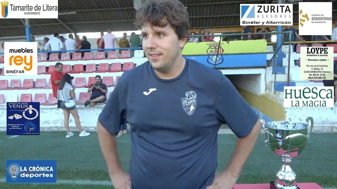 LUIS ARCAS (Entrenador Binéfar) AD Almudévar 1-2 CD Binéfar / Jornada 1 / 3ª División