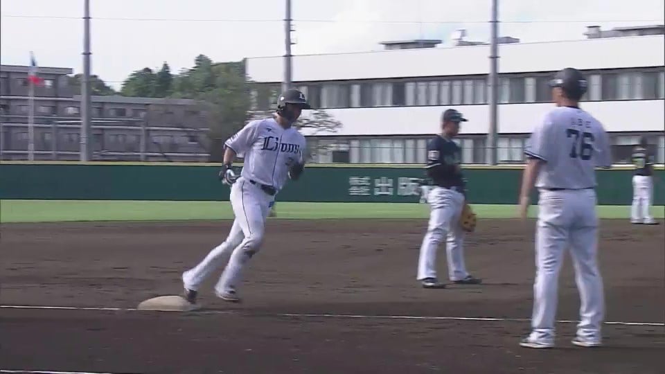 【ファーム】完璧に捉えた!! ライオンズ・山村崇嘉 第5号2ランホームランを放つ!!  2023年9月11日 埼玉西武ライオンズ 対 東京ヤクルトスワローズ