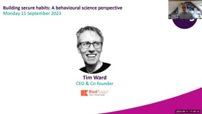Monday 11 September - Building secure habits: A behavioural science perspective