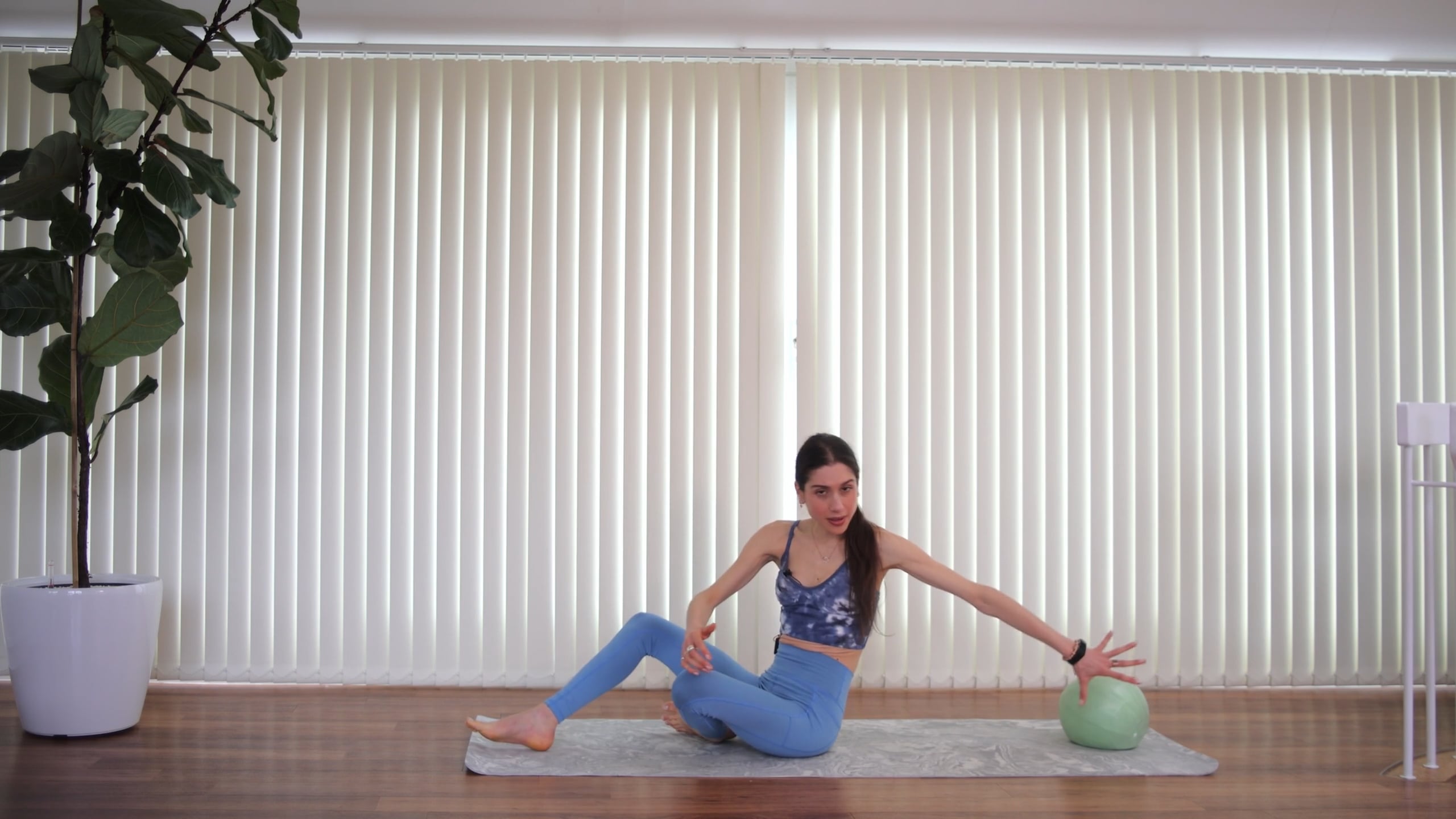 Lower abs & obliques with ball