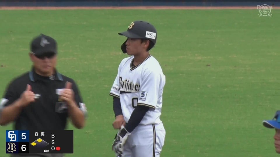 【ファーム】満塁のチャンスで決めた!! バファローズ・渡部遼人 逆転のタイムリー2ベース!!  2023年9月12日 オリックス・バファローズ 対 中日ドラゴンズ