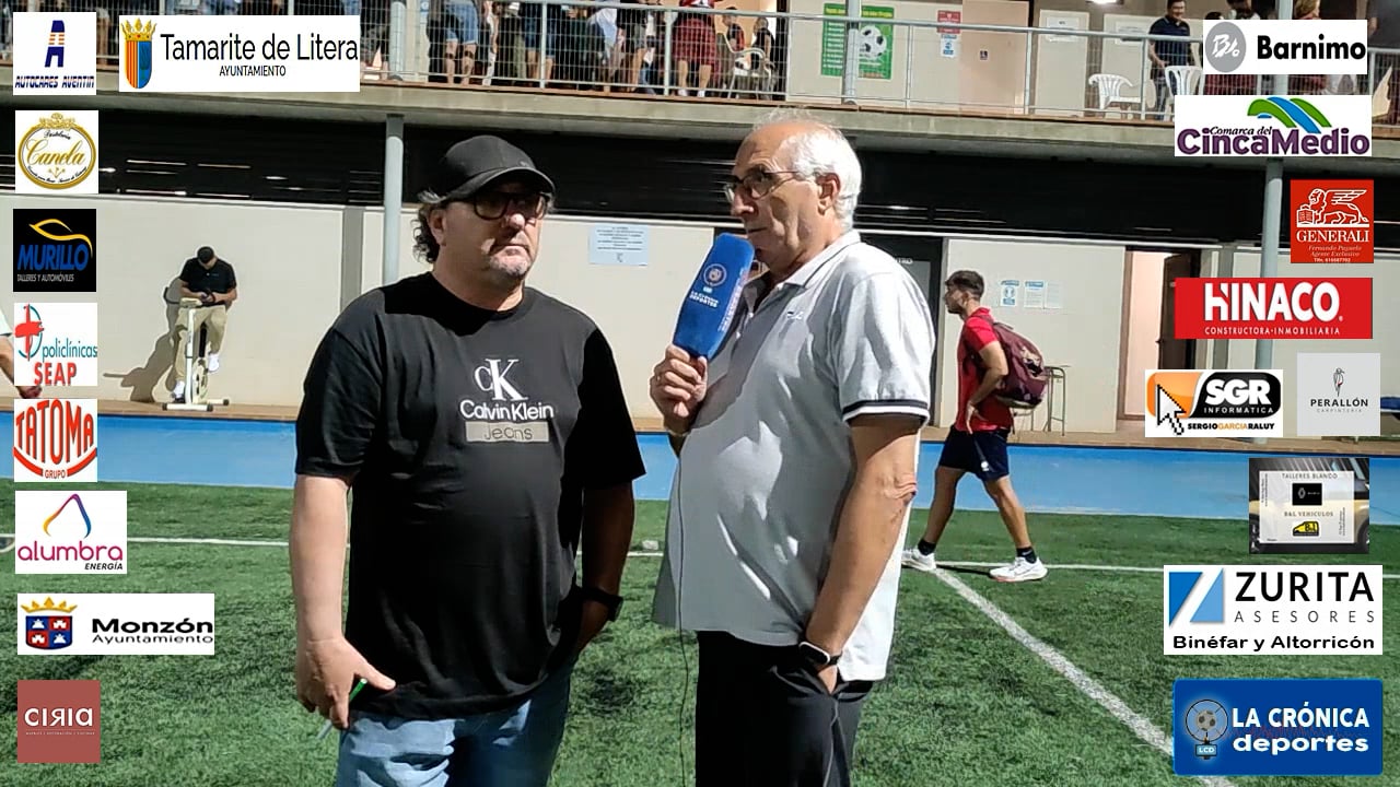 OSCAR  TIBERIO (Entrenador Borja) Tamarite 2-0 Borja / J 1 / 3ª División
