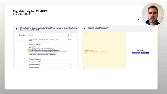 Registrierung, Anmeldung und Logout
