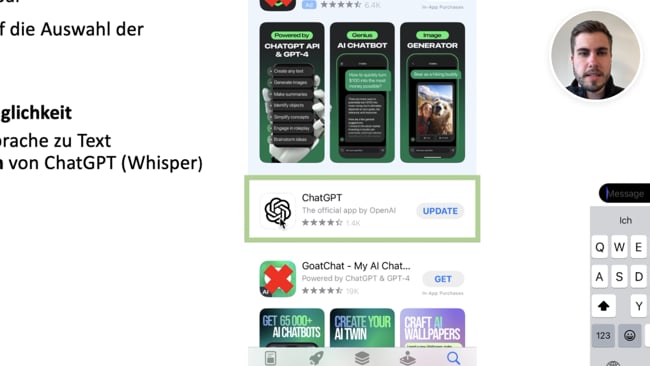 ChatGPT am Smartphone nutzen