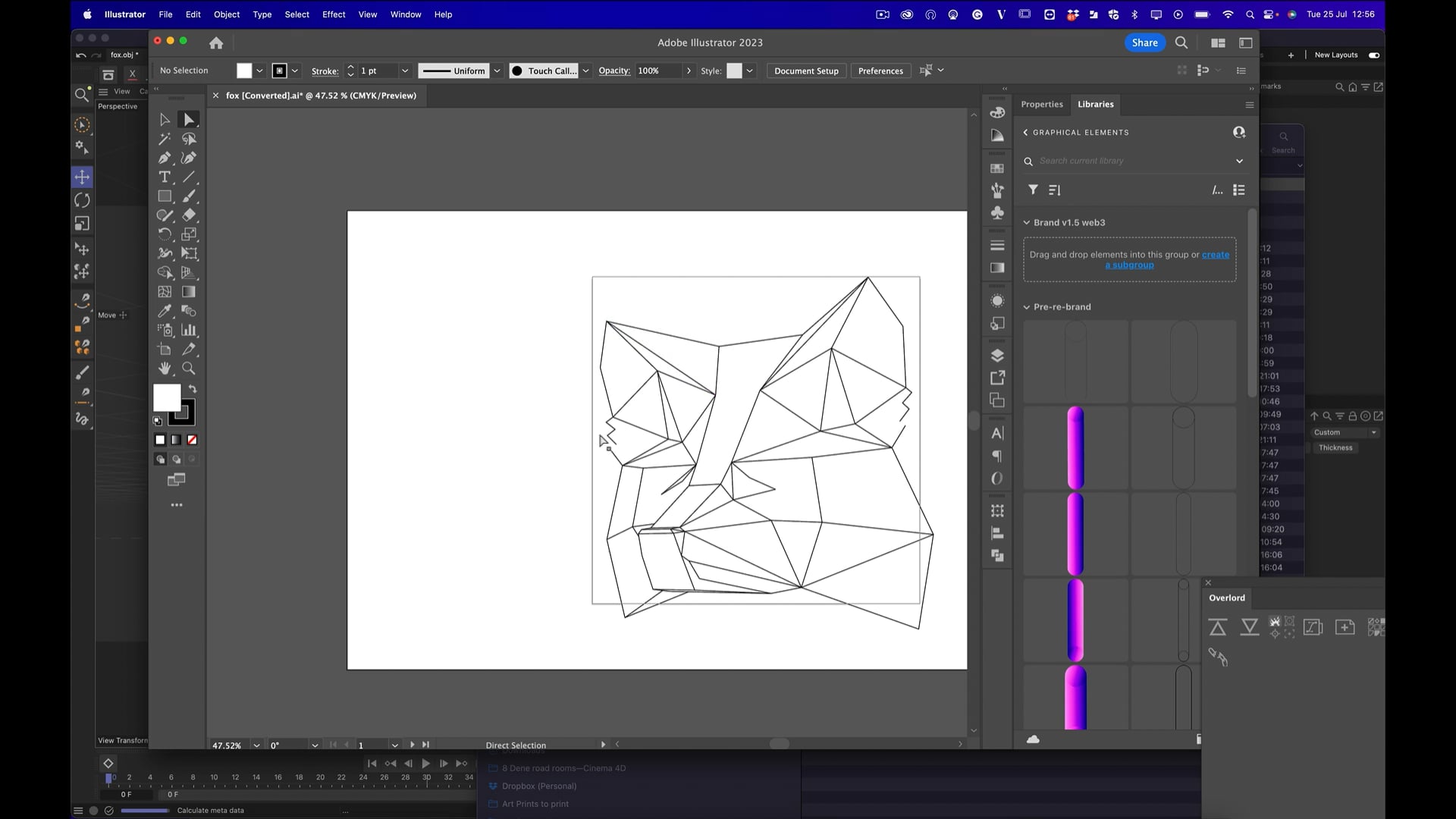 Creating illustrator files from 3D models in Cinema 4D