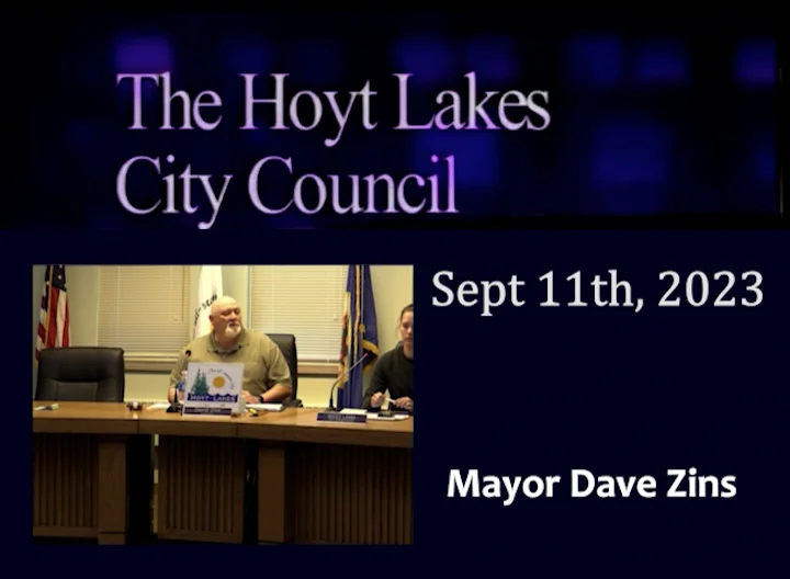 MCTv Area City Council Meetings Hoyt Lakes City Council 9.11.23 on Vimeo