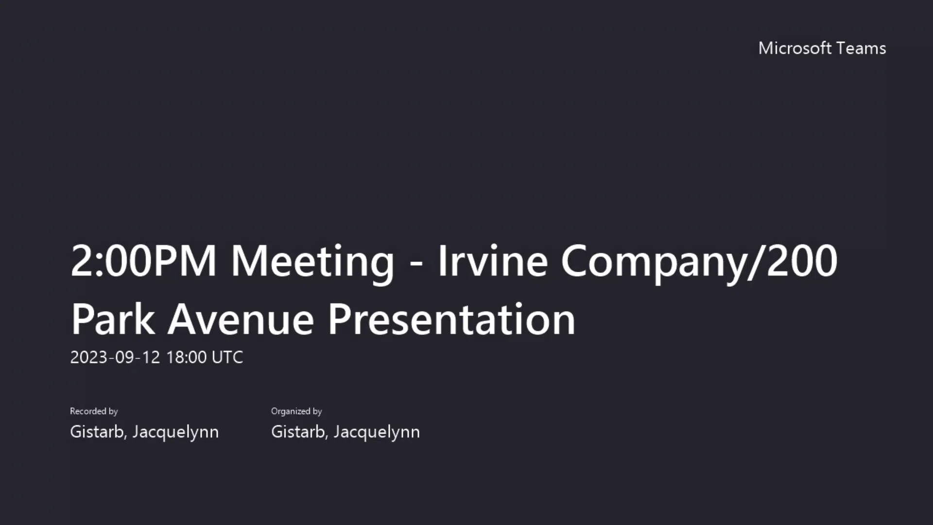 JLL Presentation - Irvine Company 200 Park Avenue_091223 on Vimeo