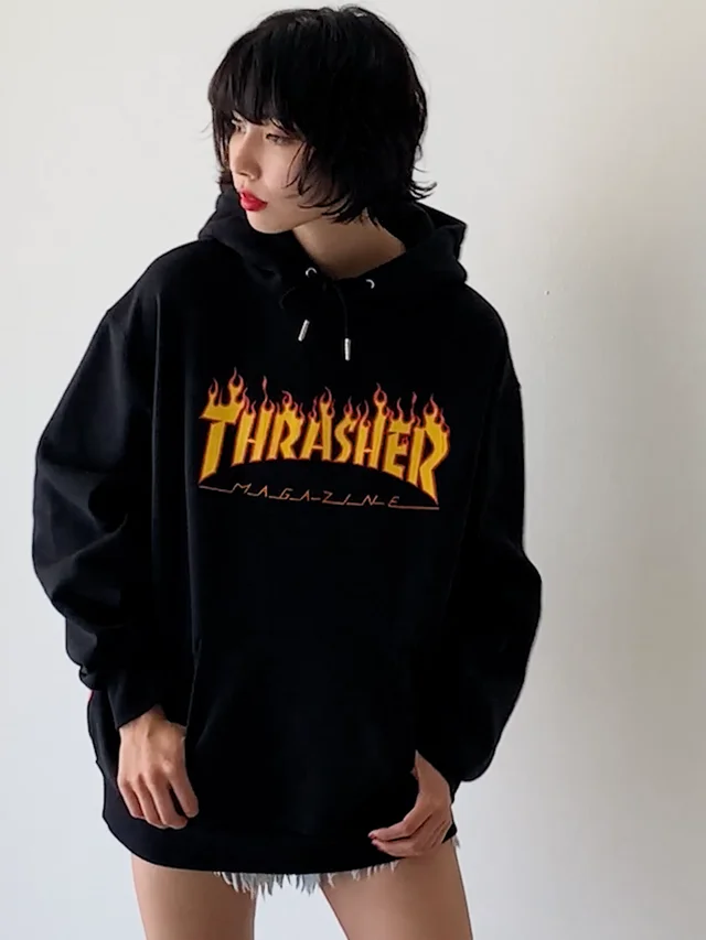 【別注】THRASHER ﾌｧｲﾔｰﾌｰﾃﾞｨ_RC