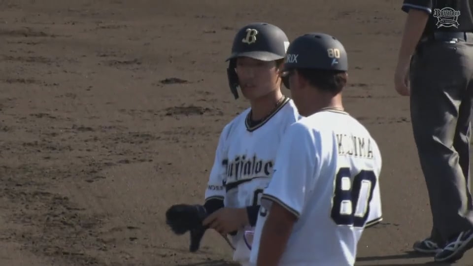 【ファーム】遂に勝ち越し!! バファローズ・渡部遼人 三遊間を破るタイムリーヒット!!  2023年9月13日 オリックス・バファローズ 対 中日ドラゴンズ