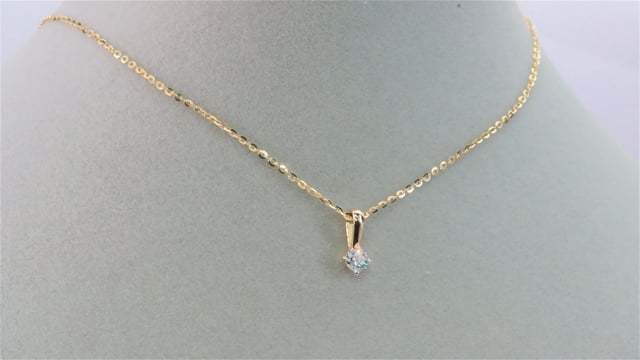 Wideo Zawieszka z diamentem Kartezja z żółtego złota