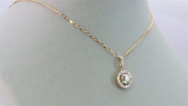 Wideo Zawieszka z diamentem Ventego z żółtego złota