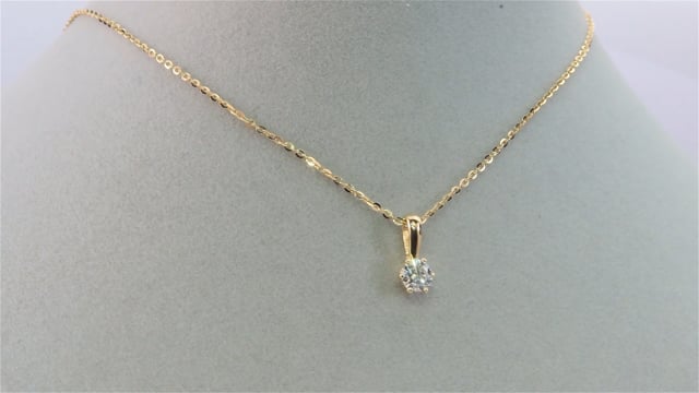 Wideo Zawieszka z diamentem Kartezja z żółtego złota