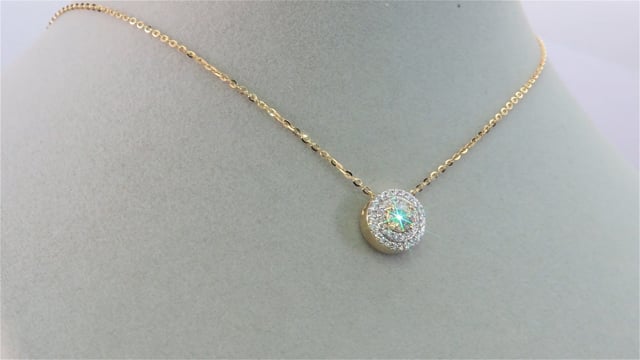 Wideo Zawieszka z diamentem Ventego z żółtego złota