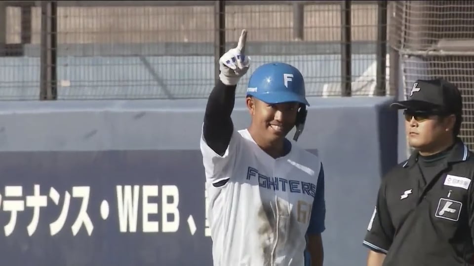 【ファーム】執念の一打!! ファイターズ・今川優馬 痛烈なレフト前ヒットで勝ち越しに成功!!  2023年9月13日 北海道日本ハムファイターズ 対 横浜DeNAベイスターズ