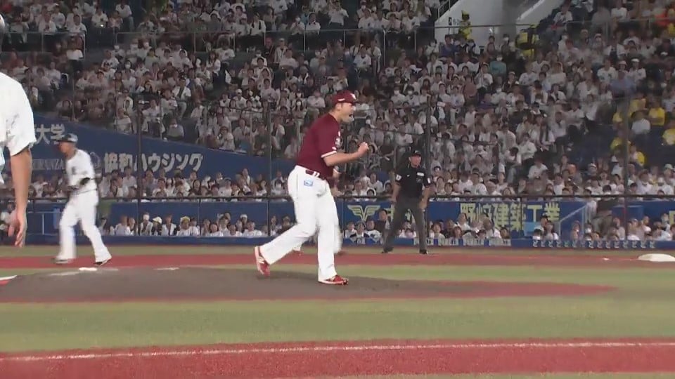【7回裏】満塁の場面で最高のボールを投げ込む!! イーグルス・安樂智大の完璧な火消し!!  2023年9月13日 千葉ロッテマリーンズ 対 東北楽天ゴールデンイーグルス
