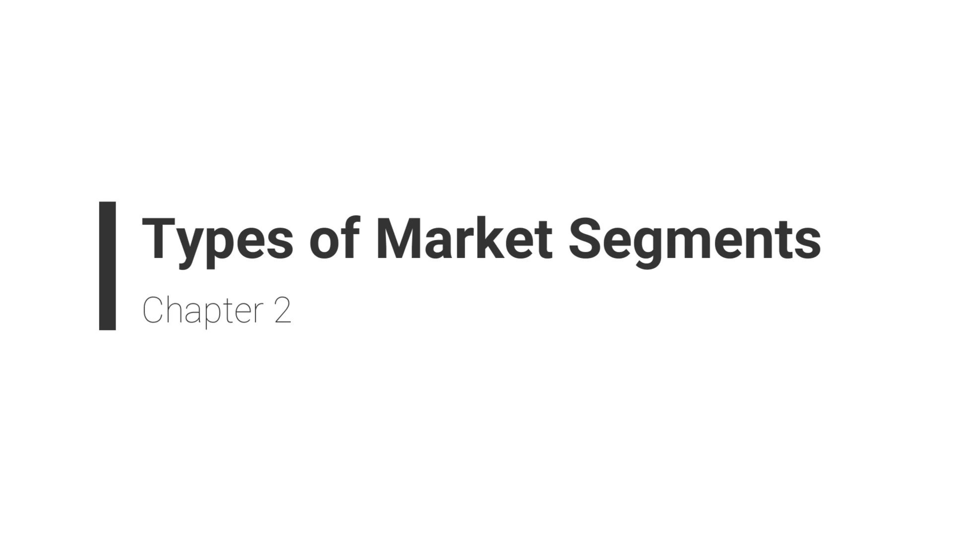 Chapter 2 - Market Segments on Vimeo
