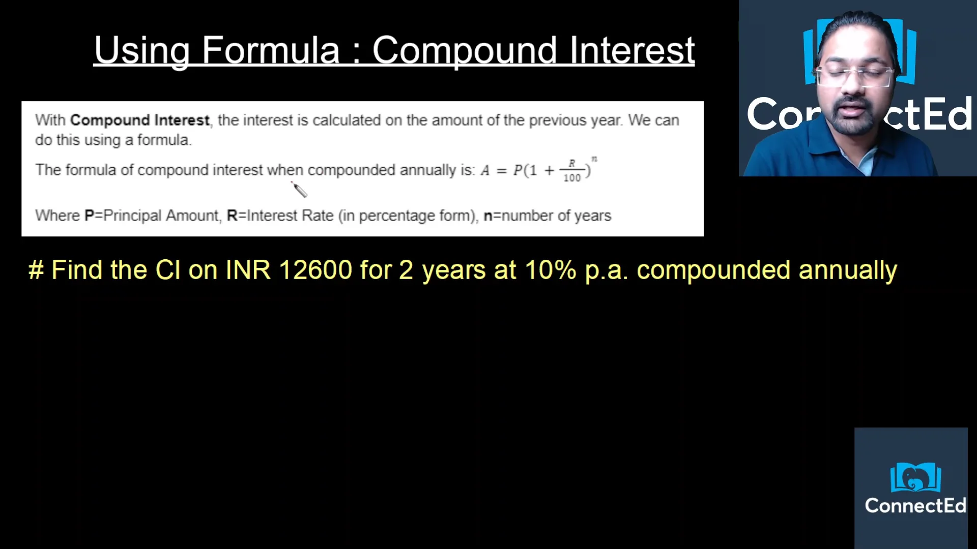Using the Formula for Compound Interest on Vimeo