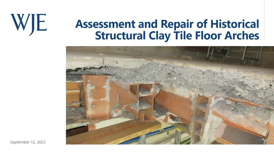Assessment and Repair of Historical Structural Clay Tile Arches