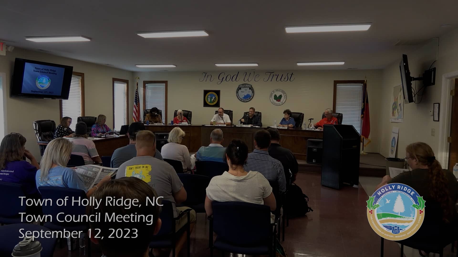 20230912 Holly Ridge Town Council Meeting on Vimeo