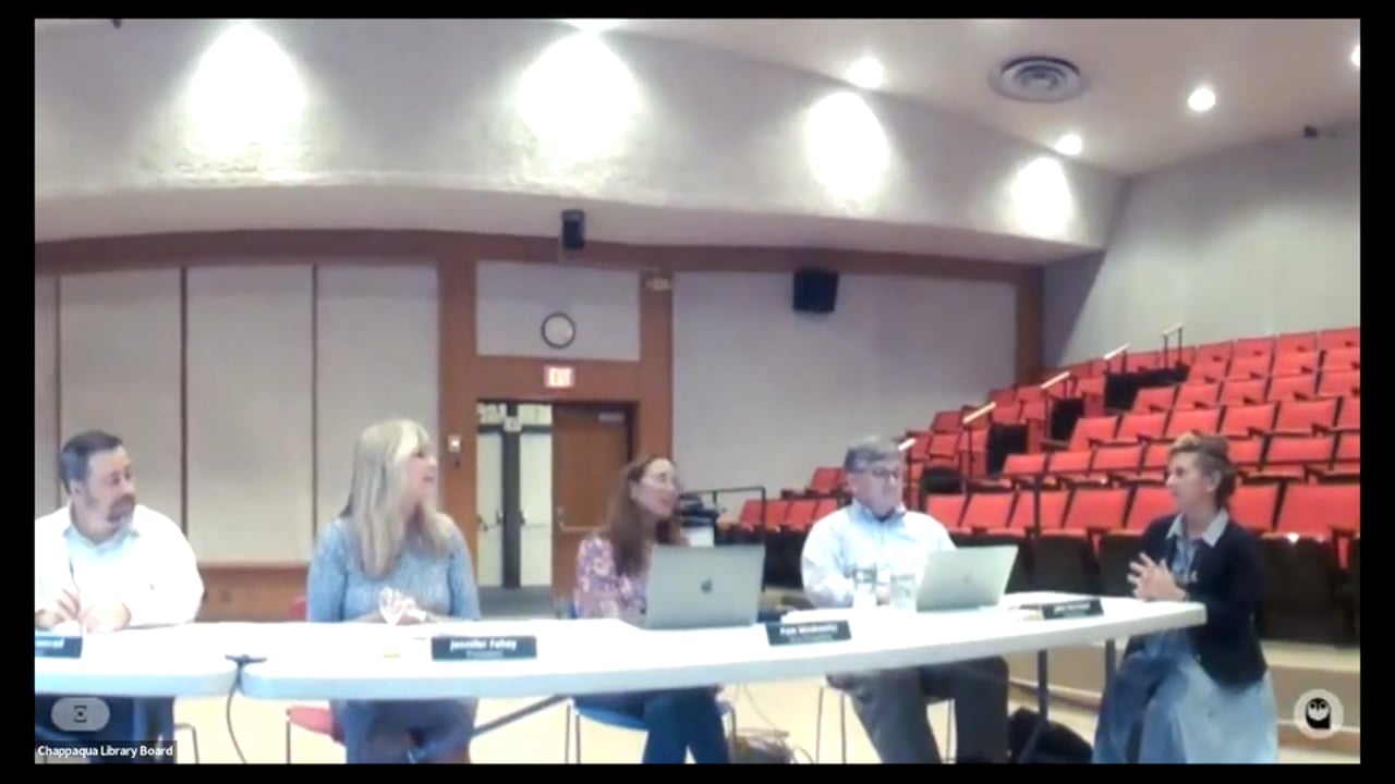 Chappaqua Library Board of Trustees Meeting 9/11/23