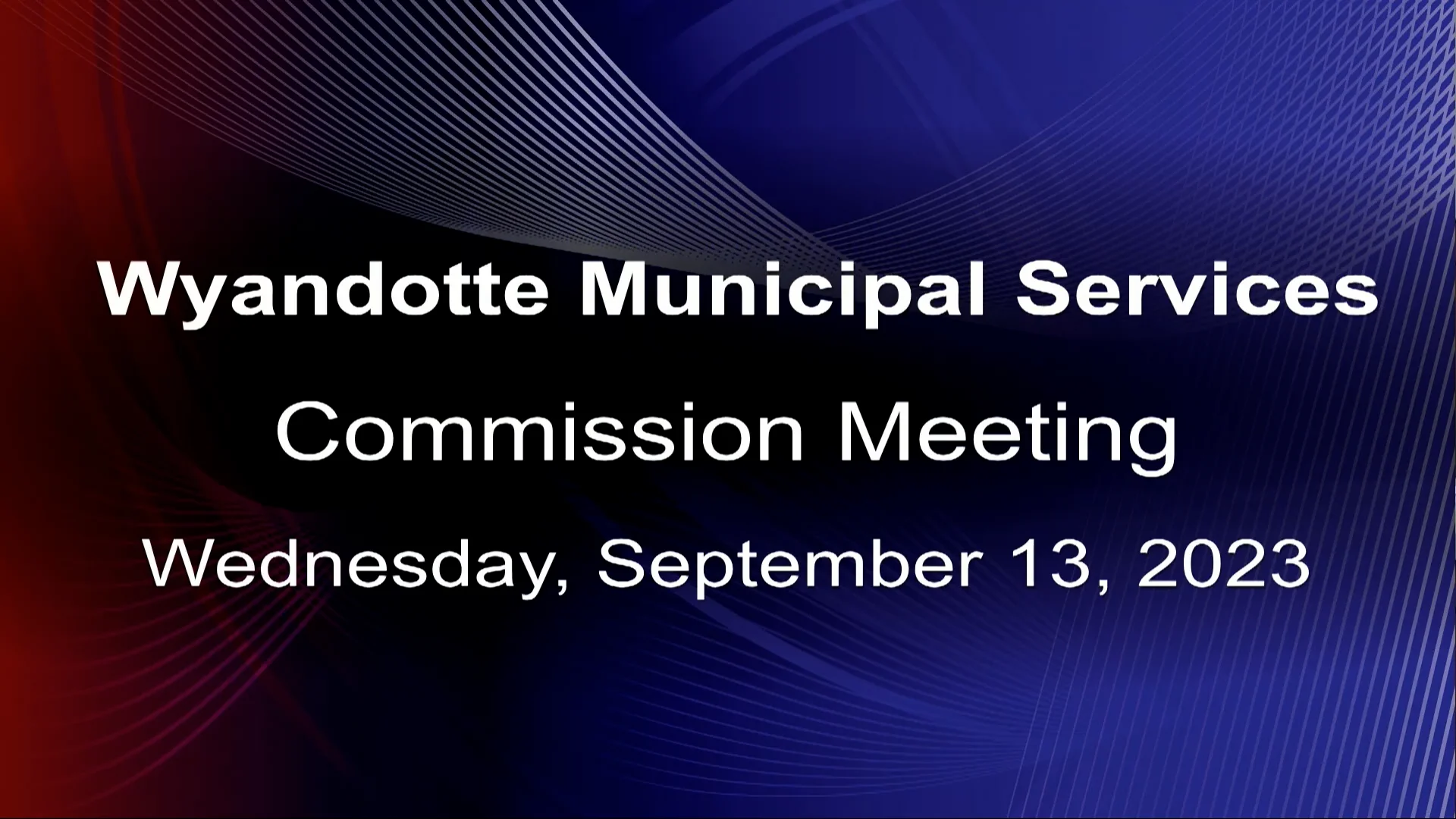 Wyandotte Municipal Services Commission Meeting 9/13/23