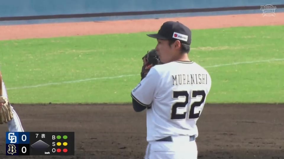 【ファーム】バファローズ・村西良太 ランナーを許さず、2回を打者6人で抑える好リリーフ!!  2023年9月14日 オリックス・バファローズ 対 中日ドラゴンズ