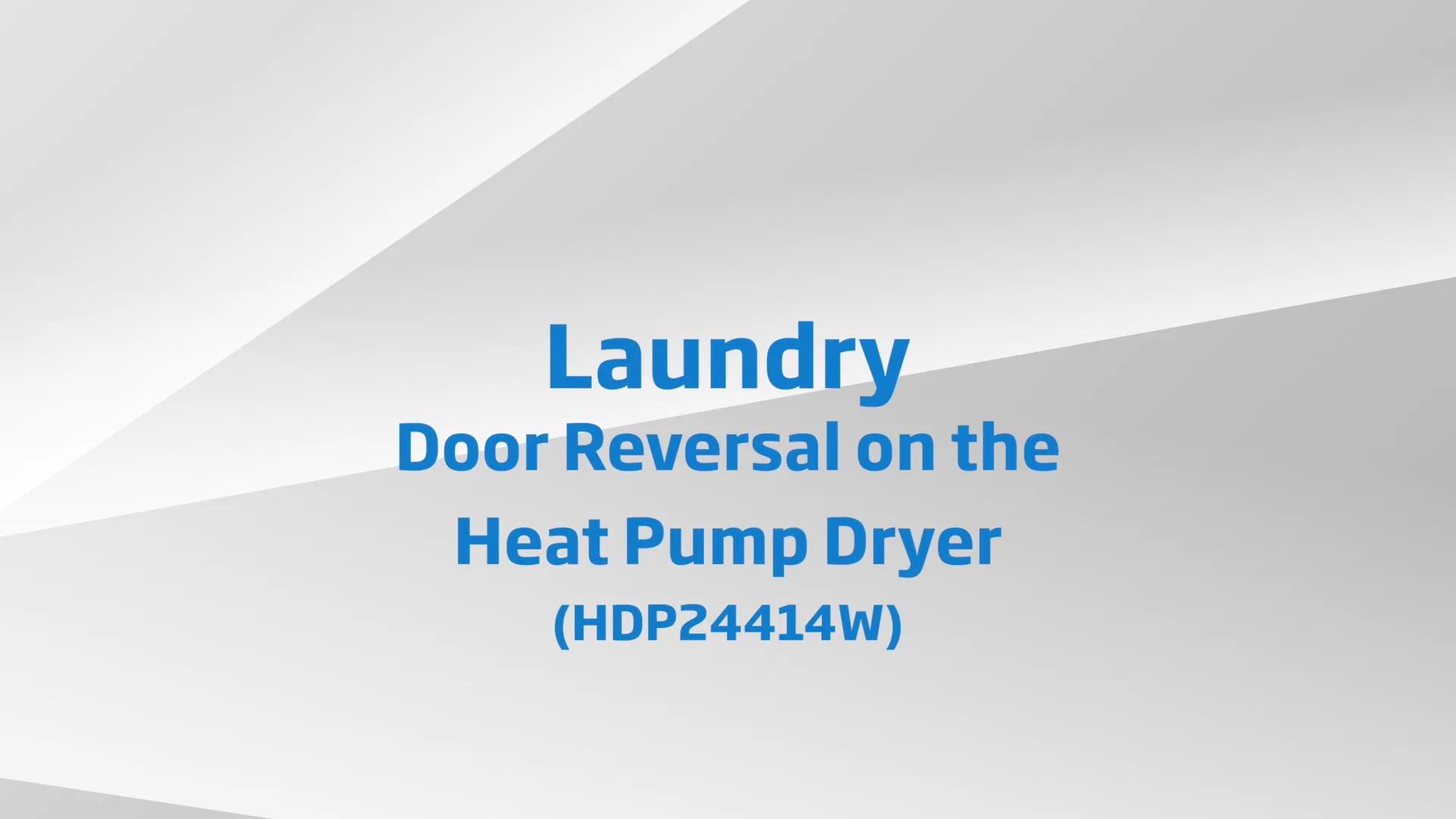 Beko Technical Training Videos Laundry Door Reversal on the Heat